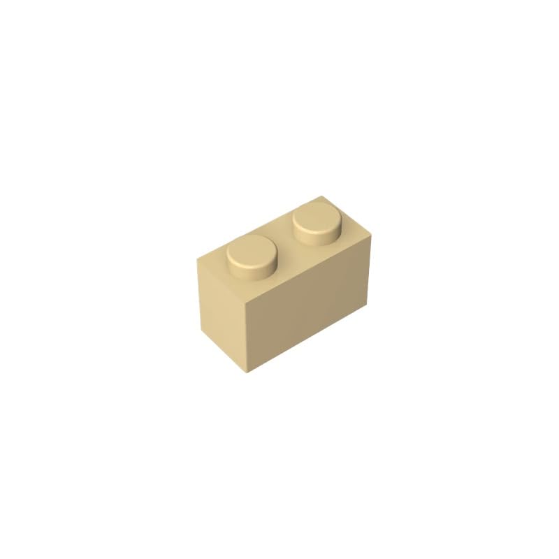 3065 bricks Brick 1x2 Without Bottom Tube 50 Pieces GDS-1545 Compatible with Lego Building Blocks Color:Tan โ image 1