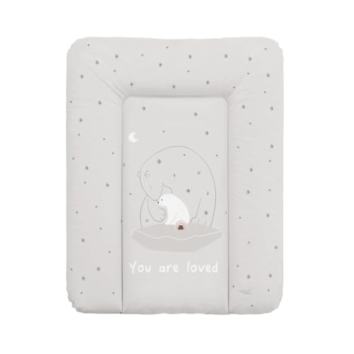 CEBA BABY Weiche Wickelauflage 50x70 cm – Wickelmatte für feste Unterlagen, Basic, OEKO-TEX® Standard 100 (Polar Bears)