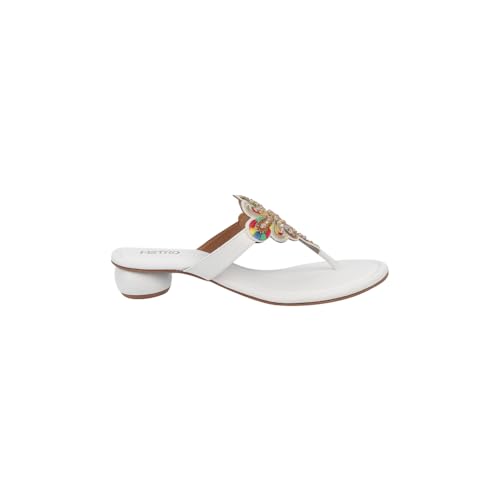 Image of Metro Women Fashion /Ethnic Embroidered Heel Slip-on Sandal
