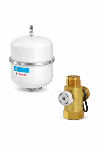 Flamco Airfix A 18 Liter Ausdehnungsgefäß 4/10 bar & Anschlussset Control Airfix A/D inklusive Absperrung und Entleerung