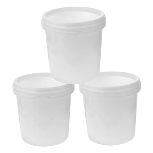 LOLIPPYY 3個 食品グレード密封プラスチックバケツ 持ち手付き漏れ防止設計 家用 農作業 洗車 多目的収納に