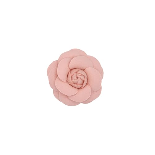 Image of Camellia Hair Clip and Brooch Pin for Women Dainty Flower Broochs Lapel Pins Designer Inspired Camellia Peony Rose Brooches Flower DIY Clothing Shoes Hats Accessories Wedding Party Dance Banquet Dress Suit Ceremony Jewelry Accessories (Pink)