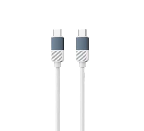 Image of Type C to Type C Silicone Cable | 60W Fast Charging & Sync | Soft Anti-Tangle Design | Universal Compatibility | Smartphones & Tablets | Blue
