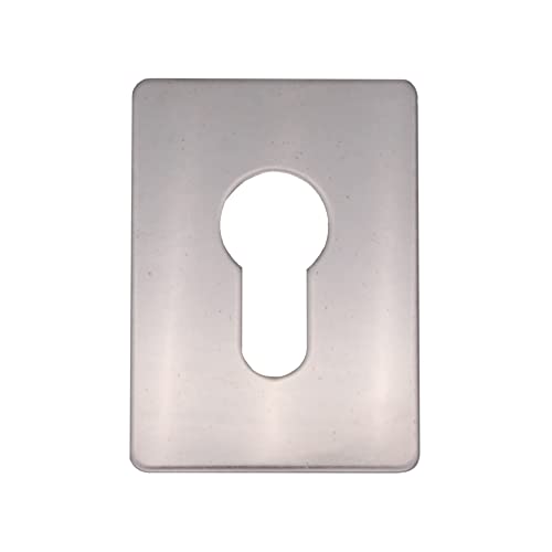 Repair Escutcheon Key Hole Cover Plate Euro Profile Self Adhesive Fix Polished Stainless Steel 65 x 47mm