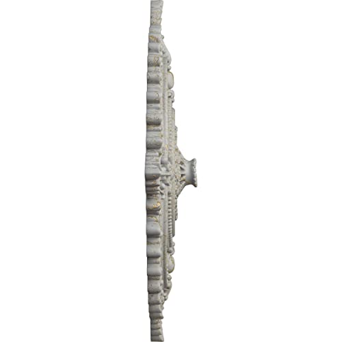 Image of Ekena Millwork CM29HYPCC 29 1 /8 inchOD X 1 1 /4 inchID X 4 inchP Haylynn Ceiling Medallion Fits Canopies Up To 1 1 /4 inch, Cream Crackle