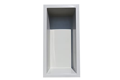 Wacredo GFK Rechteckbecken 200 x 100 x 60cm Kneippbecken Teichbecken Wasserspielbecken architektonisches Wasserbecken für Wasserspiel Glasfaser (Grau)