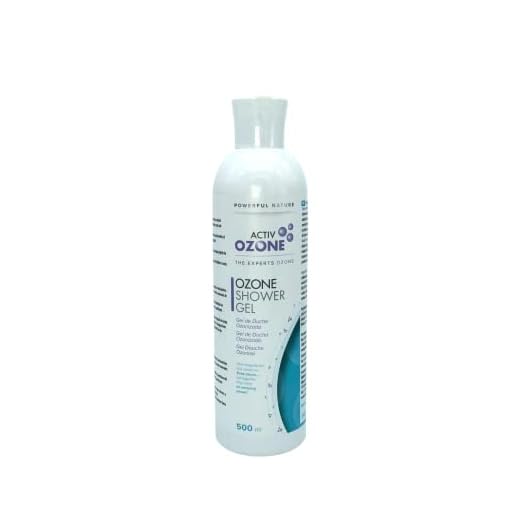 ActivOzone Ozone Shower Gel, Gel de Ducha Cremoso con Aceites de Oliva y Girasol Ozonizados, Tensoactivos Naturales, Avena y Aceites Esenciales de Lavanda y Bergamota. 500 ml