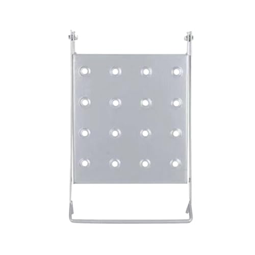 Plataforma de trabajo de escalera – Escalón ajustable de 30,5 cm, bandeja de herramientas antideslizante de metal, resistente y plegable, soporte para cubo de pintura, accesorios útiles para la