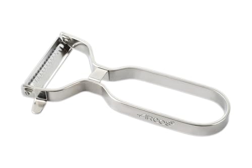 Arcos Pelador de Verduras en Juliana de Acero Inoxidable Cromado 130 Mm. Pelador Profesional para Cortes en Juliana de Verduras y Hortalizas. Apto Lavavajillas. Color Plata