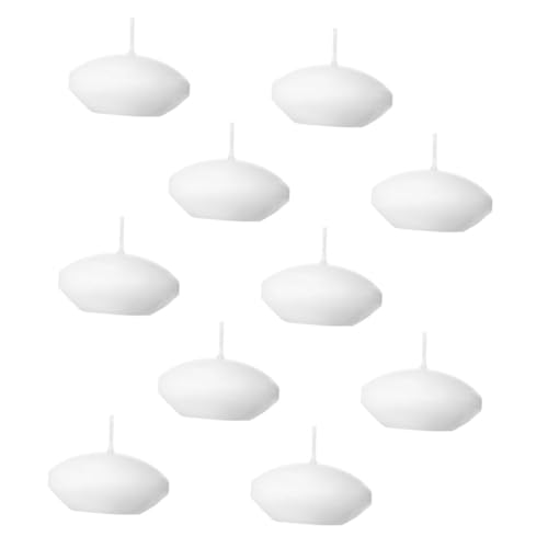 FUNOMOCYA Beautiful Large Floating Candles 10pcs Unscented Dripless Ornamental Candles for Home Decor Ideal for Parties