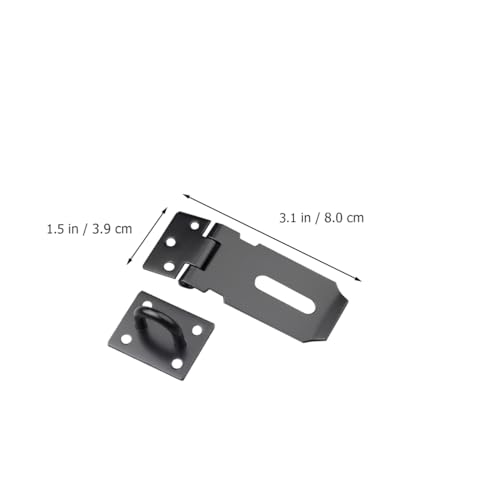 Image of SHINEOFI Stainless Steel Door Lock Buckle Heavy Duty Security Hasp Latch Anti-Theft Corrosion Resistant Gate Lock with Screws 3.14X1.53X0.78 Inch
