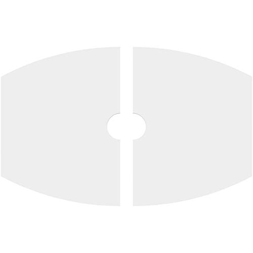 Image of Ekena Millwork CMP18X12KY2-02000 Kailey Architectural Grade PVC Contemporary, Two Piece Urethane Ceiling Medallions 18 inchW x 12 inchH x 2 inchID x 9 3 /4 inchC x 1 inchP