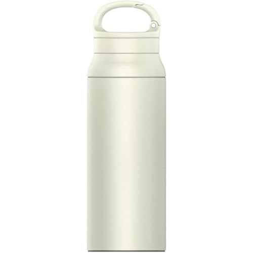 Uevmo 水筒 600ml ハンドル付き 24時間保温保冷 ステンレスボトル 魔法瓶 スポーツドリンク対応 ジム オフィス (ホワイト)
