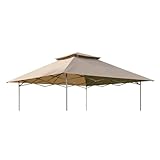 Garden Winds Reinforced RipLock 350 Replacement Canopy Top Cover Compatible with AbcCanopy, MasterCanopy, Cooshade 13' x 13' Straight Leg Instant Shelter Model JS-01 - Beige