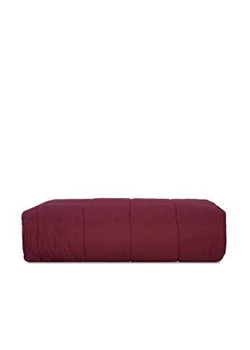 Elite Home Products Down Alternative Solid Blankets, Twin, Cabernet #TOP13