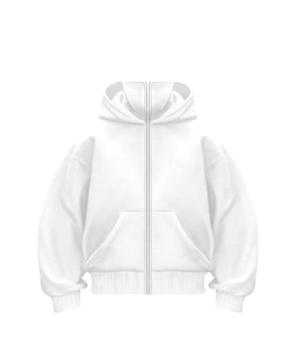 Image of Besick Trendy Solid Cotton Blend Full Balaclava Zipper Hoodie for Men