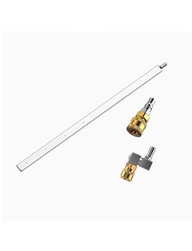 ウォーターラジエータークリーニングロッド、厚みのある非分解式車用ウォータータンククリーニングツール、ステンレススチール製ラジエーターフラッシュ、家庭用車用トラック用パワーウォッシャーワンド(23.6in 4 holes)