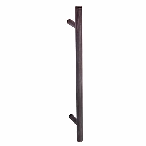 Image of South Main Hardware Euro Bar Cabinet Handle (3 /8 inch Diameter), 8.69 inch Length (6.31 inch Hole Center), Oil Rubbed Bronze, 10-Pack