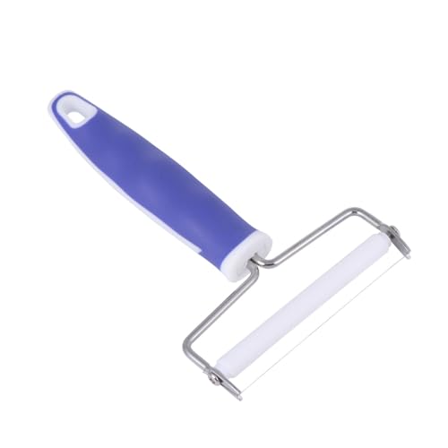 TOYANDONA Juego de 2 cortadores multiusos de acero inoxidable para queso, mantequilla y crema con mango azul, espátula para cocina y repostería, ideal para preparar postres y pan