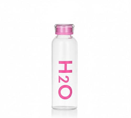 Image of 500 ml Glass Water Bottle | Reusable Drinking Bottle | Leakproof Glass Bottle | BPA-Free | Clear Glass Bottle (Pink)