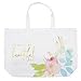 He Calls Me Beautiful One Inspirational Zipper Tote Bag For Women, Heavy Duty Canvas with Handles and Pastel Artwork, Song of Solomon 2:10, 22 x 15 Inches