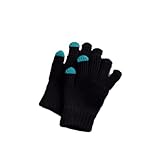 Kids Color Block Chunky Knit Gloves - Girls Boys Winter Warm Outdoor Cold Weather Gloves for 3-11 Years