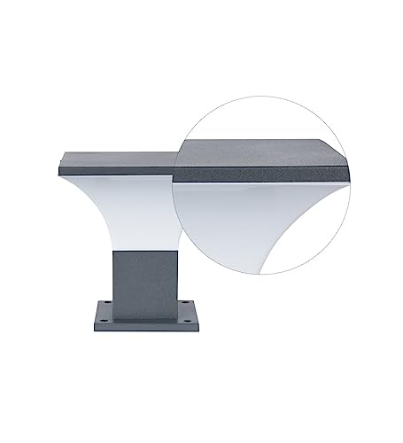 Image of WHITERAY Metal and PVC Main Gate Light Waterproof Garden Pillar Lamp Weatherproof Exterior Lighting Fixture Outdoor Lamp for Entrance, and Home Decor (Without Bulb)