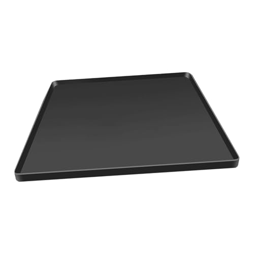 MERIGLARE 【新登場】洗濯機 トレー シリコンドリップトレイ ミニ冷蔵庫フロアマット ミニ冷蔵庫マット 洗濯機用トレー 濡れ防止 防水トレイ 凹み防止 床保護シート シンクマット,ブラック50x50cm