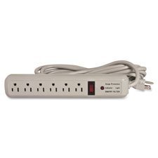Strip Surge Protectors,1080 Joules,6 Outlets,15' Cord,Putty, Sold as 1 Each