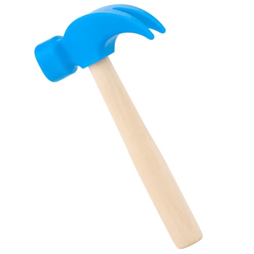 Fowecelt Wooden Hammer Toys Simulation Hammers Maintenance Tools Educational Toys for Kids Birthday Party Games Supplies (Blue)