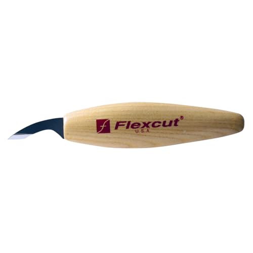 Image of FLEXCUT Wood Carving Knives | Fine Detail Knife | Honed and Polished 1095 High Carbon Steel Blade | KN35 | Made in the U.S.A.