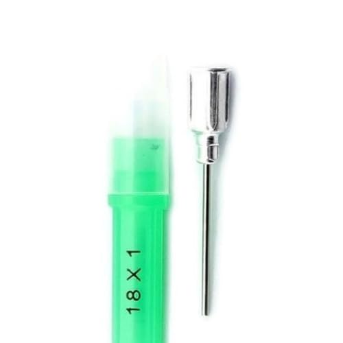 Exel 26473 Blunt Dental Needles 18 Gauge x 1" Sterile Aluminum Hub 25/Bx