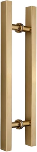 Poignée de porte en verre double face en inox argent pour une architecture moderne