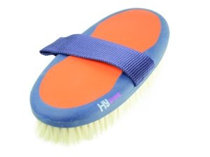 HySHINE Pro Groom Goat Hair Body Brush - Navy/Light Blue
