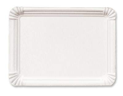 Pappteller weiß LxB = 16x20 cm 1000 St. Kuchenteller Pappen Kuchenpappen