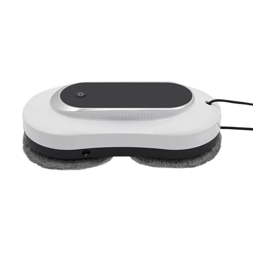 Automatic Window Cleaning Robot, Smart Window Cleaner with Dual Spray, 3000Pa Suction, Edge Detection, for Highrise Glass Doors, Windows & Tile, Remote Control (White)