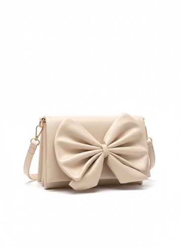 Image of Women's Bow Crossbody Bag - Shoulder Purse & Sling Handbag - Multi-Pocket Partitioned Side Bag with Adjustable Strap for Party, Wedding & Casual