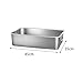 Gralara Open Litter Box Kitty Litter Pan for Indoor Cats with Handles Stainless Steel Portable Kitten Potty Toilet Metal Litter Pan, 45x35x10cm