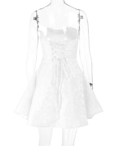 Image of JUMISEE Women's Elegant Bow Strapless Homecoming Dress A Line Swing Tube Mini Dress Short Evening Party Prom Dress