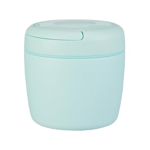 susiodeu Tarro de comida caliente de boca ancha a prueba de fugas, aislado al vacío, construcción duradera, contenedores de almuerzo de acero inoxidable de tamaño portátil, verde 970ML