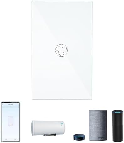 Smart Switch for Water Heater: Which 5 Will Transform Your Home? 7 MOES Smart Water Heater Switch, 20A Water Heater Touch Switch Suitable for Bedroom, Work with Alexa, Google Assistant, 2.4GHz WiFi Glass Switch with Smart Life APP Control and Timing Function, White