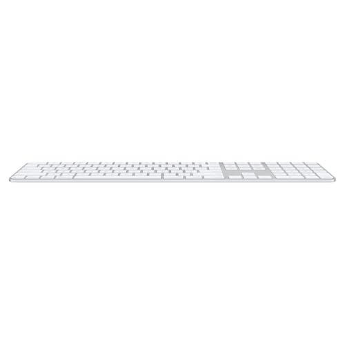Image of Apple Magic Keyboard with Touch ID and Numeric Keypad for Mac Models with Apple Silicon - US English - White Keys, Bluetooth, Bluetooth