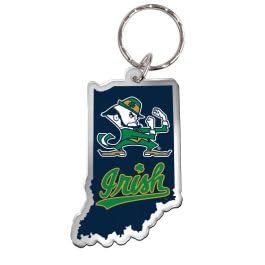 Notre Dame S99782 Keychain State Shape