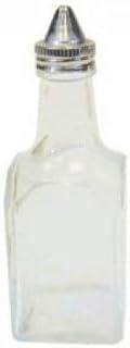 Oil / Vinegar Bottle Glass Cruet Stainless Steel Top