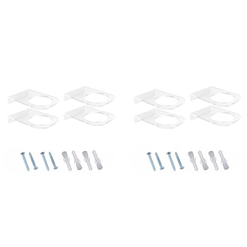 Soportes de Baloncesto en Acrílico Premium Pack de 8 Estantes de Pared Invisibles