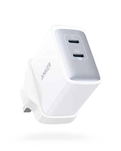 Anker USB C Charger, 65W 726 GaN II 2-Port PPS Fast Charger Adapter, Compact Charger for MacBook Pro/Air, iPad Pro, iPhone 15 Pro Max/15/14/13,Galaxy S22 Ultra, Dell XPS 14, Note 20/10+, and More