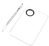 Makeup Mixing Palette, Stainless Steel Makeup Palette, Professional Cosmetic Mixing Makeup Palette Spatula Makeup Artist Tool