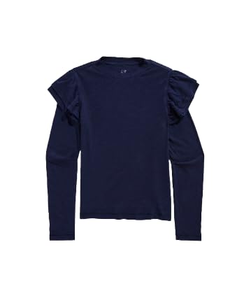 vineyard vines Girls' Flutter Long-Sleeve Surftee