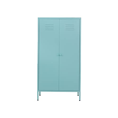 Lingzoe 2 Magnetic Doors Steel Wardrobe Kids Closet Storage Accent Cabinet With Hanging Rod And 2 Laminate,Metal Children Tall Storage Lockers Armoire With Leg For Home Bedroom,Laundry Room #TOP3