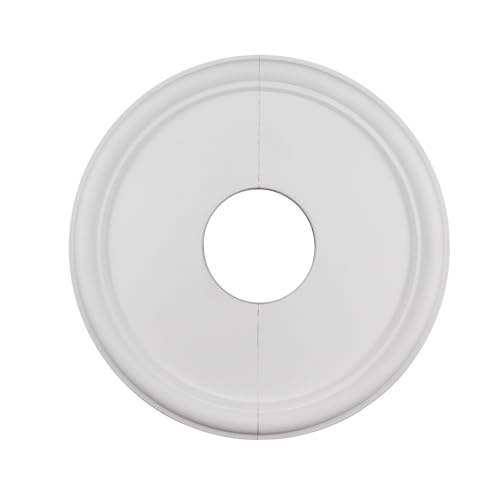 Image of Semetall PU Ceiling Medallion for Light Fixtures and Ceiling Fans,13 inch OD x 4 inch ID (2 Pack,White)